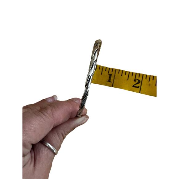 Sterling Silver Twisted Rope Bangle Bracelet - Picture 6 of 6